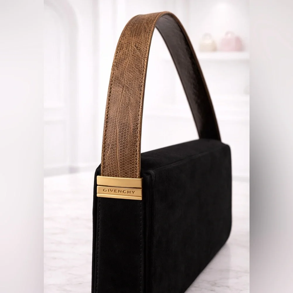 GIVENCHY leather suede shoulder bag with removable/interchangeable handle - Picture 3 of 10